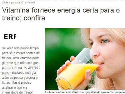 Vitamina fornece energia certa para o treino