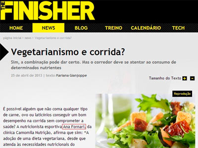 Vegetarianismo e corrida?