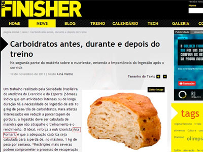 Carboidratos antes, durante e depois